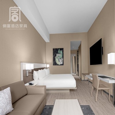 美仑连锁星级酒店宾馆套房家具全套大床双床客房床箱板式家具