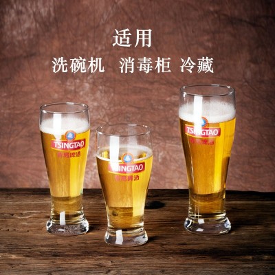青岛啤酒专用啤酒杯商用500ml玻璃扎啤杯子大号1000ml精酿酒杯图3