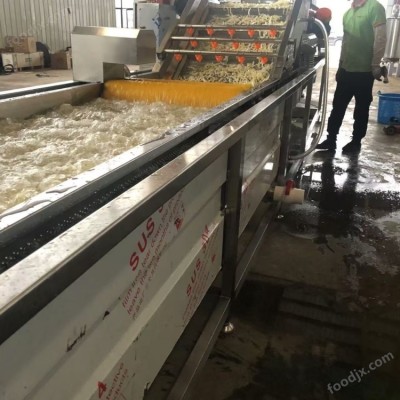 蔬菜加长气浴清洗机 分段式水循环 节省水源