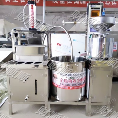 豆腐机生产线招商加盟全自动豆腐机广西柳州财顺顺 大型制豆腐机