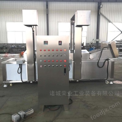 不锈钢小型全自动油炸流水线