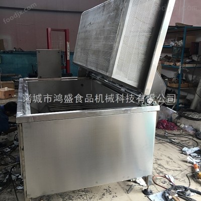 鸿盛-鱼干油炸流水线 全自动油炸流水线