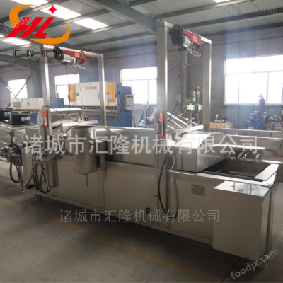 燃气加热全自动油炸线 全自动油炸流水线