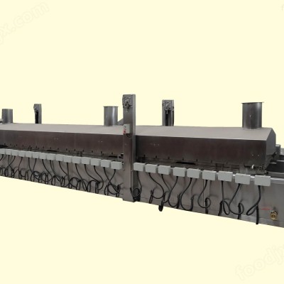 调理品生产设备、油炸机（图片）山东八一 全自动油炸流水线