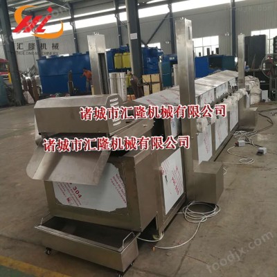 新型电加热茶树菇油炸机设备 全自动油炸流水线