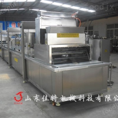 常德香辣小鱼仔全自动油炸流水线