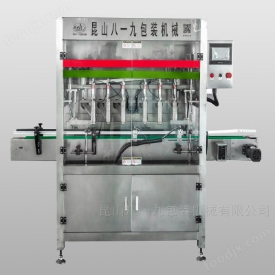 全自动直线式6头酱类灌装机