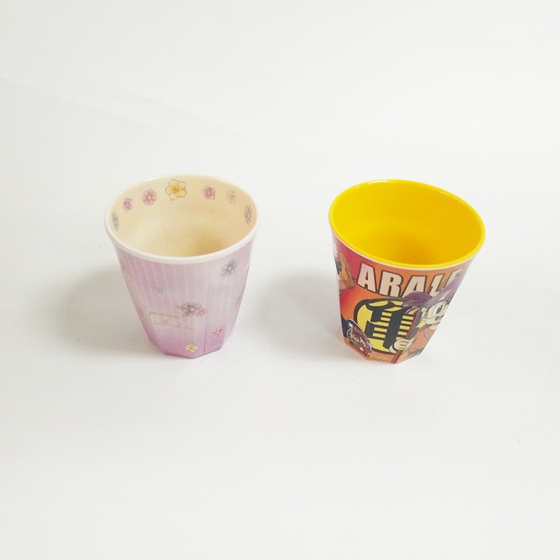 亚马逊密胺水杯美耐皿仿瓷餐具卡通儿童水杯耐摔耐高温幼儿园杯子图2