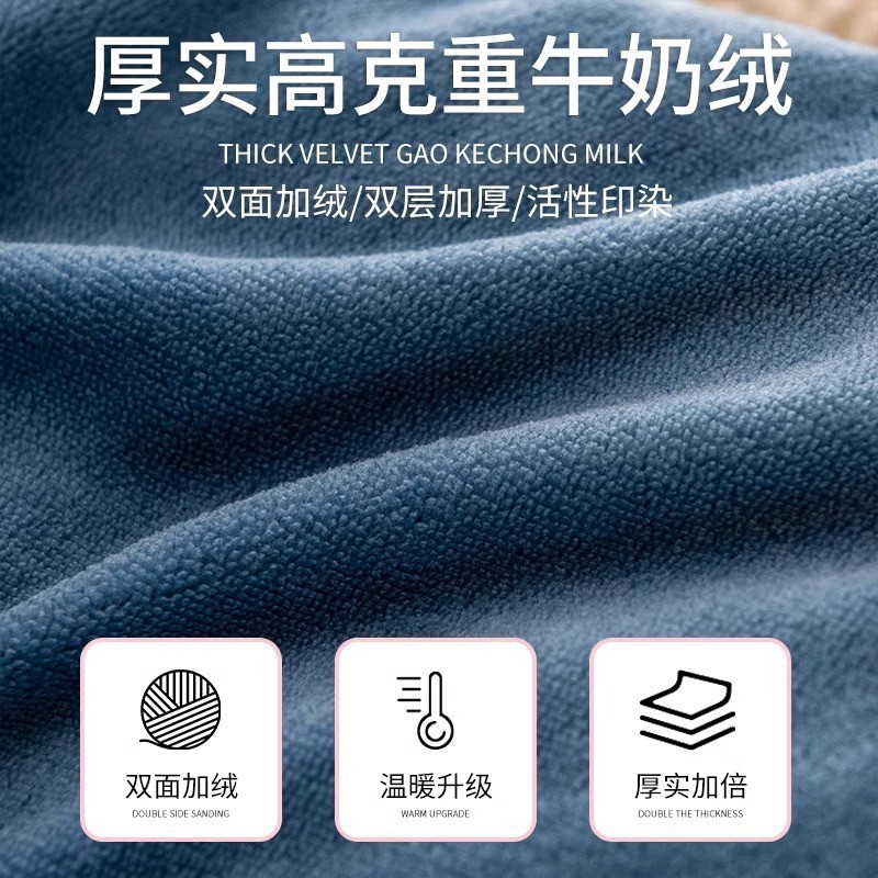 冬季羊羔绒被子加绒冬被加厚款保暖牛奶绒棉被褥学生宿舍单人被芯图3