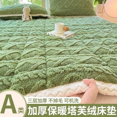 A类加厚塔芙绒床垫软垫家用卧室牛奶绒床褥垫子冬季单人垫被褥子