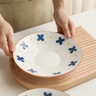 小兰花 炒菜盘 沙拉盘瓷盘饭盘 餐盘盘子餐具