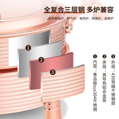 304不锈钢自助餐炉炫纹干锅食物加热酒精锅火锅炉菜盆商用小火锅
