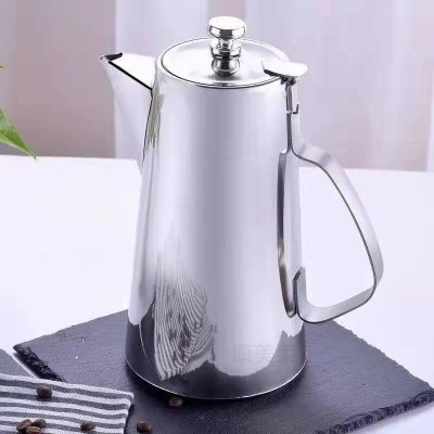不锈钢冷水壶酒店倒茶水壶大容量加汤壶泡茶壶凉水壶可打印logo