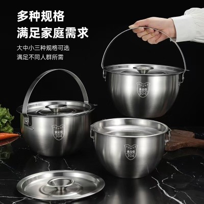 猪油罐304不锈钢家用滤油罐大容量带提手储存过滤网加厚带盖调料