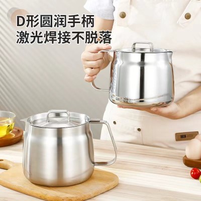 定制304不锈钢滤油壶厨房家用油壸滤油渣装油带滤网油罐